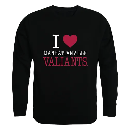 W Republic I Love Crewneck Manhattanville College Valiants 552-454