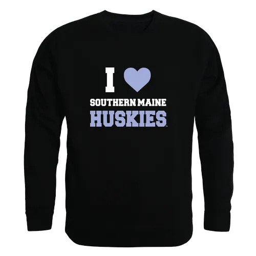 W Republic I Love Crewneck Southern Maine Huskies 552-459