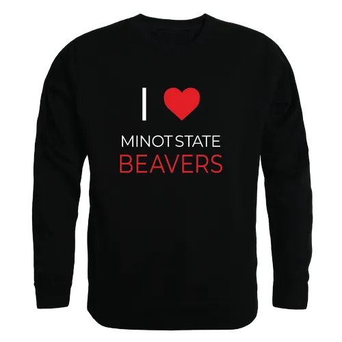 W Republic I Love Crewneck Minot State Beavers 552-467