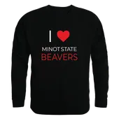 W Republic I Love Crewneck Minot State Beavers 552-467