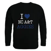 W Republic I Love Crewneck North Carolina A&T Aggies 552-470