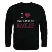 W Republic I Love Crewneck University Of Wisconsin-La Crosse Eagles 552-477