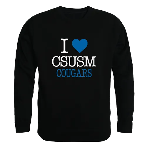 W Republic I Love Crewneck Cal State San Marcos Cougars 552-506