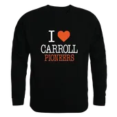 W Republic I Love Crewneck Carroll University Pioneers 552-508