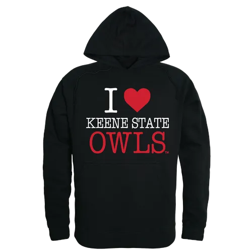 W Republic I Love Hoodie Keene St College Owls 553-453