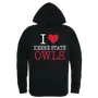 W Republic I Love Hoodie Keene St College Owls 553-453