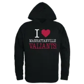 W Republic I Love Hoodie Manhattanville College Valiants 553-454