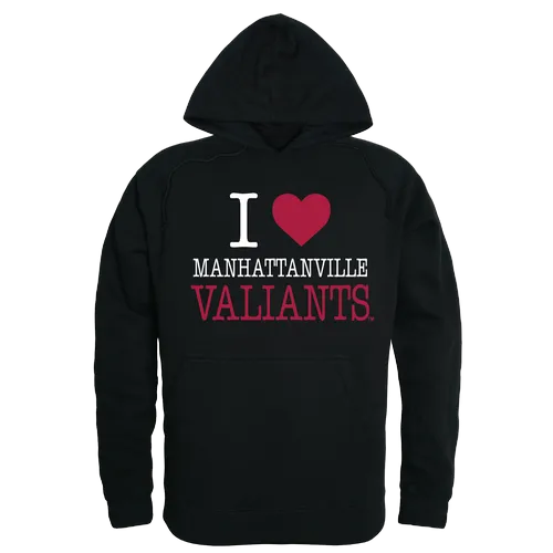 W Republic I Love Hoodie Manhattanville College Valiants 553-454