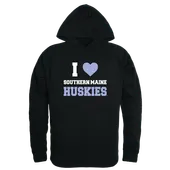 W Republic I Love Hoodie Southern Maine Huskies 553-459