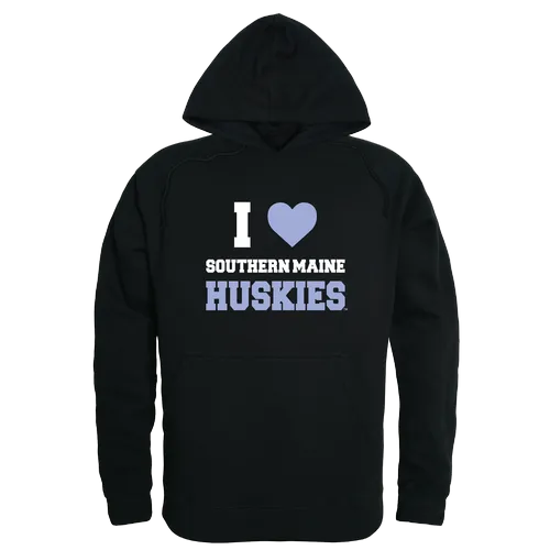 W Republic I Love Hoodie Southern Maine Huskies 553-459