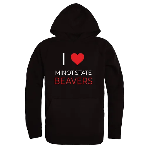 W Republic I Love Hoodie Minot State Beavers 553-467