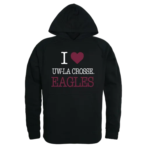 W Republic I Love Hoodie University Of Wisconsin-La Crosse Eagles 553-477