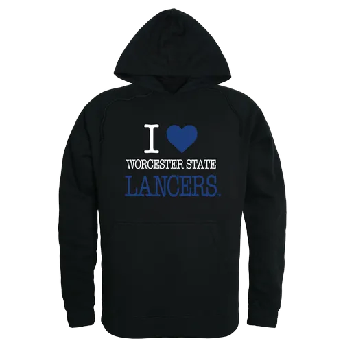 W Republic I Love Hoodie Worcester State Lancers 553-478