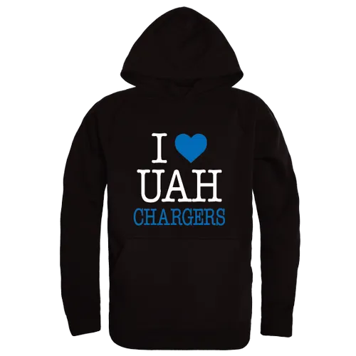 W Republic I Love Hoodie University Of Alabama At Huntsville Chargers 553-495