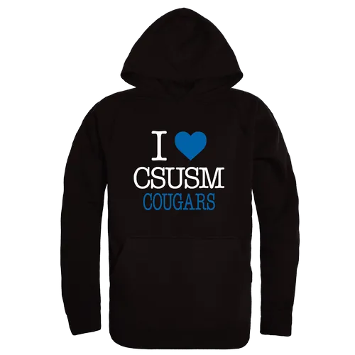 W Republic I Love Hoodie Cal State San Marcos Cougars 553-506