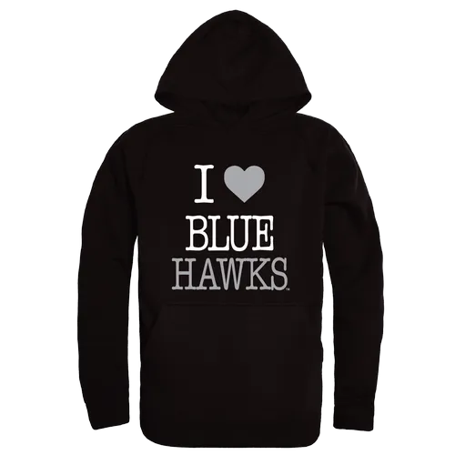 W Republic I Love Hoodie Dickinson State Blue Hawks 553-514