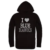 W Republic I Love Hoodie Dickinson State Blue Hawks 553-514