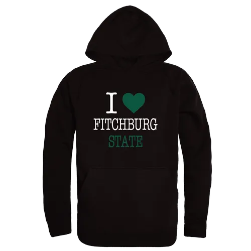 W Republic I Love Hoodie Fitchburg State Falcons 553-519