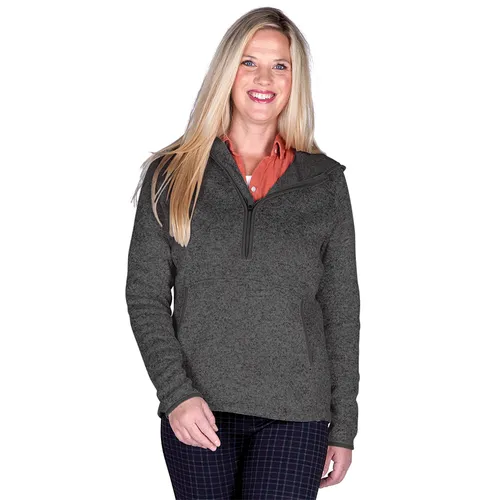 Charles River Apparel Women's Htr. Fleece 1/4 Zip Hoodie 5188. Free shipping.  Some exclusions apply.