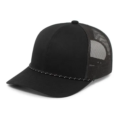 Pacific Headwear Trucker Snapback Braid Cap 104BR. Printing is available for this item.