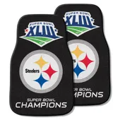 Fan Mats Pittsburgh Steelers Front Carpet Car Mat Set - 2 Pieces, 2009 Super Bowl Xliii Champions