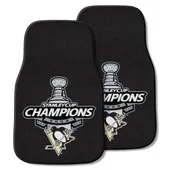 Fan Mats Pittsburgh Penguins Front Carpet Car Mat Set - 2 Pieces, 2009 Nhl Stanley Cup Champions