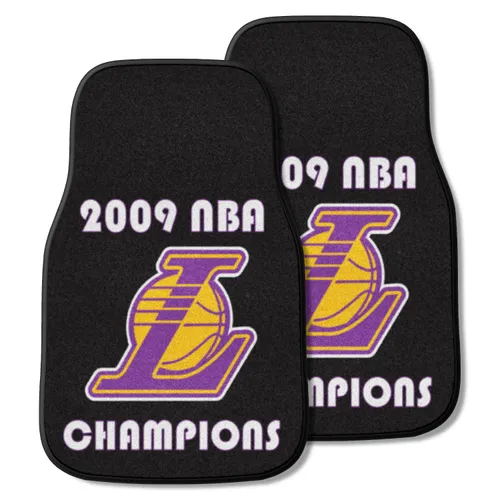 Fan Mats Los Angeles Lakers 2009 Nba Champions Front Carpet Car Mat Set - 2 Pieces