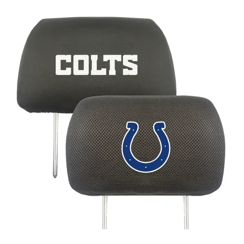 Fan Mats Indianapolis Colts Embroidered Head Rest Cover Set - 2 Pieces