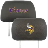 Fan Mats Minnesota Vikings Embroidered Head Rest Cover Set - 2 Pieces