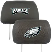 Fan Mats Philadelphia Eagles Embroidered Head Rest Cover Set - 2 Pieces