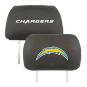 Fan Mats Los Angeles Chargers Embroidered Head Rest Cover Set - 2 Pieces