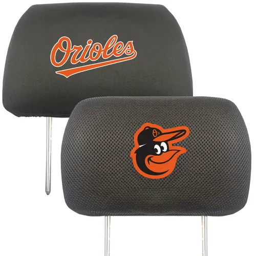 Fan Mats Baltimore Orioles Embroidered Head Rest Cover Set - 2 Pieces