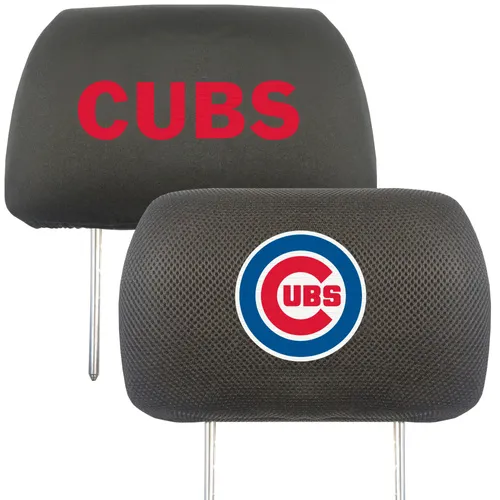 Fan Mats Chicago Cubs Embroidered Head Rest Cover Set - 2 Pieces