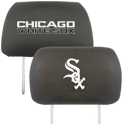 Fan Mats Chicago White Sox Embroidered Head Rest Cover Set - 2 Pieces