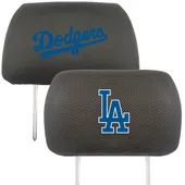 Fan Mats Los Angeles Dodgers Embroidered Head Rest Cover Set - 2 Pieces