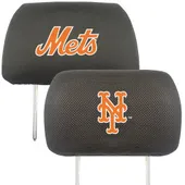 Fan Mats New York Mets Embroidered Head Rest Cover Set - 2 Pieces