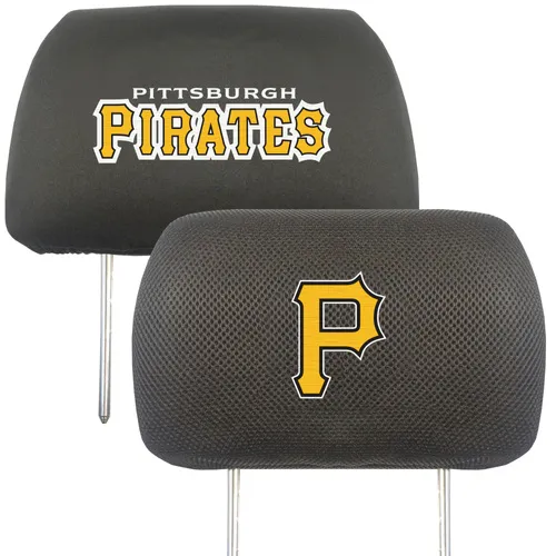 Fan Mats Pittsburgh Pirates Embroidered Head Rest Cover Set - 2 Pieces