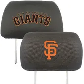 Fan Mats San Francisco Giants Embroidered Head Rest Cover Set - 2 Pieces