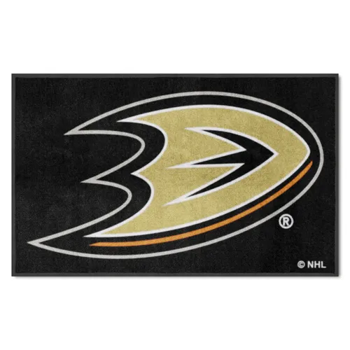 Fan Mats Anaheim Ducks 4X6 High-Traffic Mat With Durable Rubber Backing - Landscape Orientation