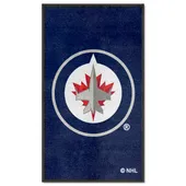 Fan Mats Winnipeg Jets 3X5 High-Traffic Mat With Durable Rubber Backing - Portrait Orientation