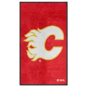 Fan Mats Calgary Flames 3X5 High-Traffic Mat With Durable Rubber Backing - Portrait Orientation