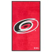 Fan Mats Carolina Hurricanes 3X5 High-Traffic Mat With Durable Rubber Backing - Portrait Orientation