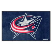 Fan Mats Columbus Blue Jackets 4X6 High-Traffic Mat With Durable Rubber Backing - Landscape Orientat