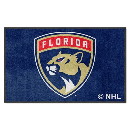 Fan Mats Florida Panthers 4X6 High-Traffic Mat With Durable Rubber Backing - Landscape Orientation