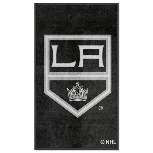 Fan Mats Los Angeles Kings 3X5 High-Traffic Mat With Durable Rubber Backing - Portrait Orientation