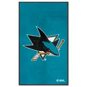 Fan Mats San Jose Sharks 3X5 High-Traffic Mat With Durable Rubber Backing - Portrait Orientation