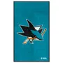 Fan Mats San Jose Sharks 3X5 High-Traffic Mat With Durable Rubber Backing - Portrait Orientation