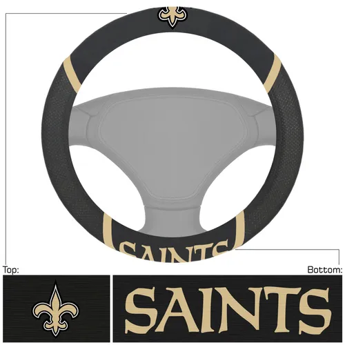 Fan Mats New Orleans Saints Embroidered Steering Wheel Cover