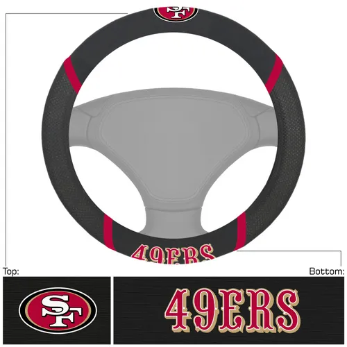 Fan Mats San Francisco 49Ers Embroidered Steering Wheel Cover