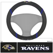 Fan Mats Baltimore Ravens Embroidered Steering Wheel Cover